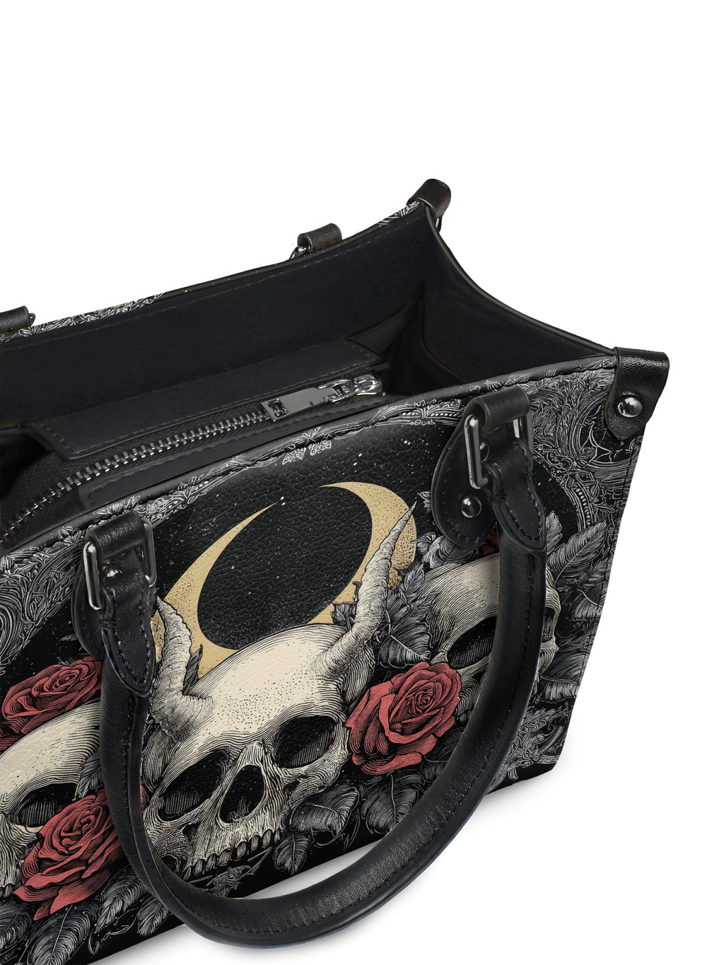 "Nightrosary" - Black Interior - Small Leather Handbag