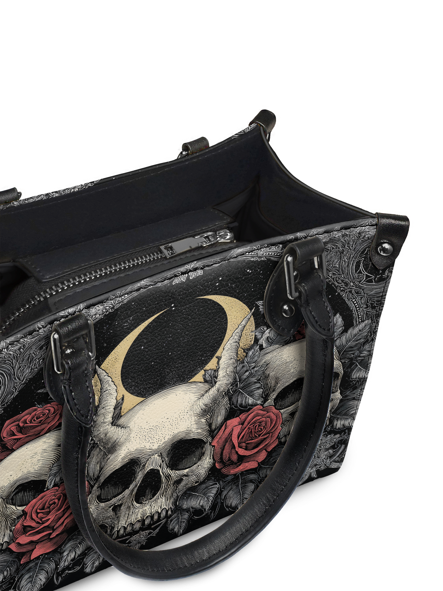 "Nightrosary" - Black Interior - Small Leather Handbag
