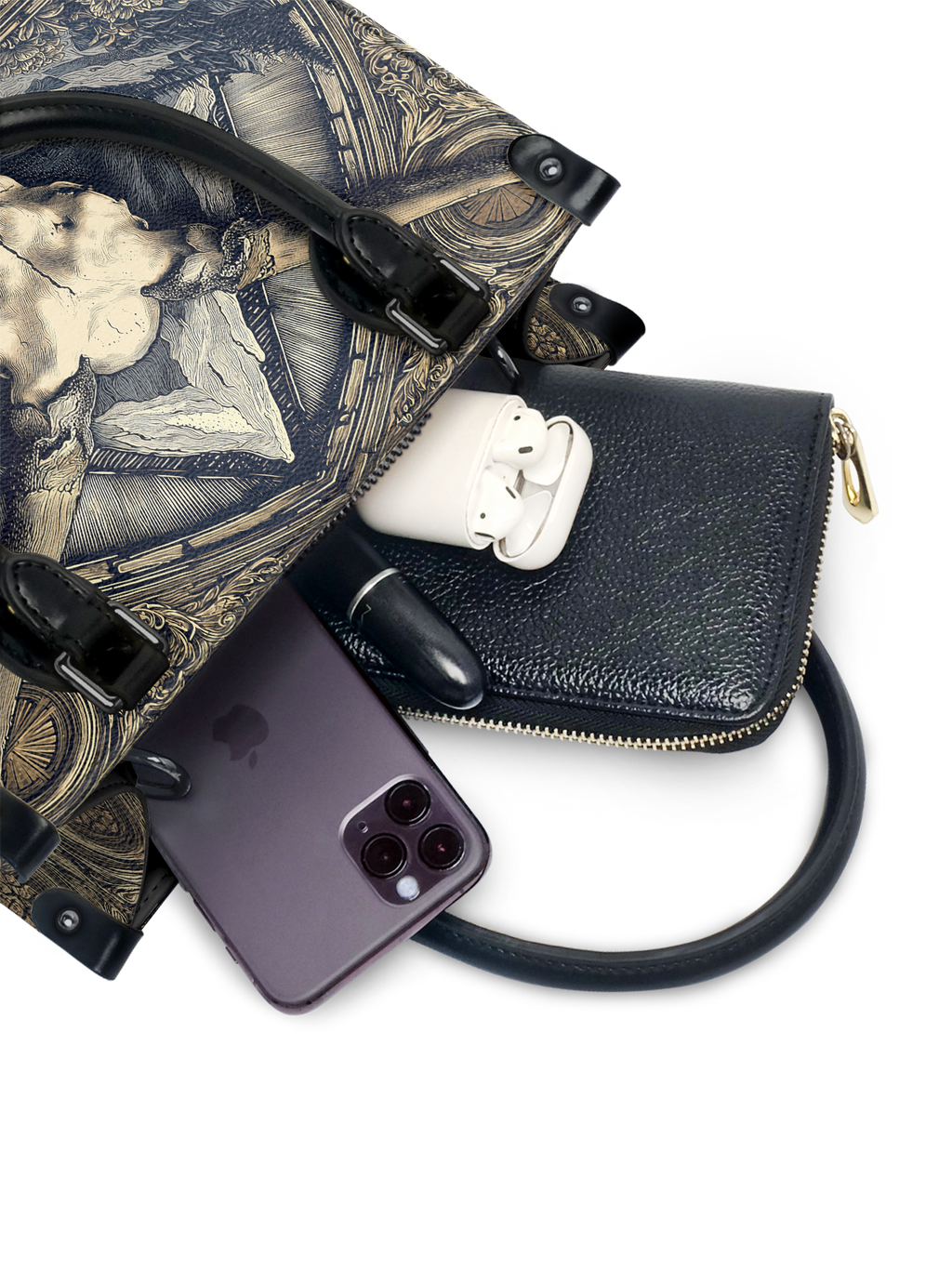 "Altarhorn" - Black Interior - Small Leather Handbag