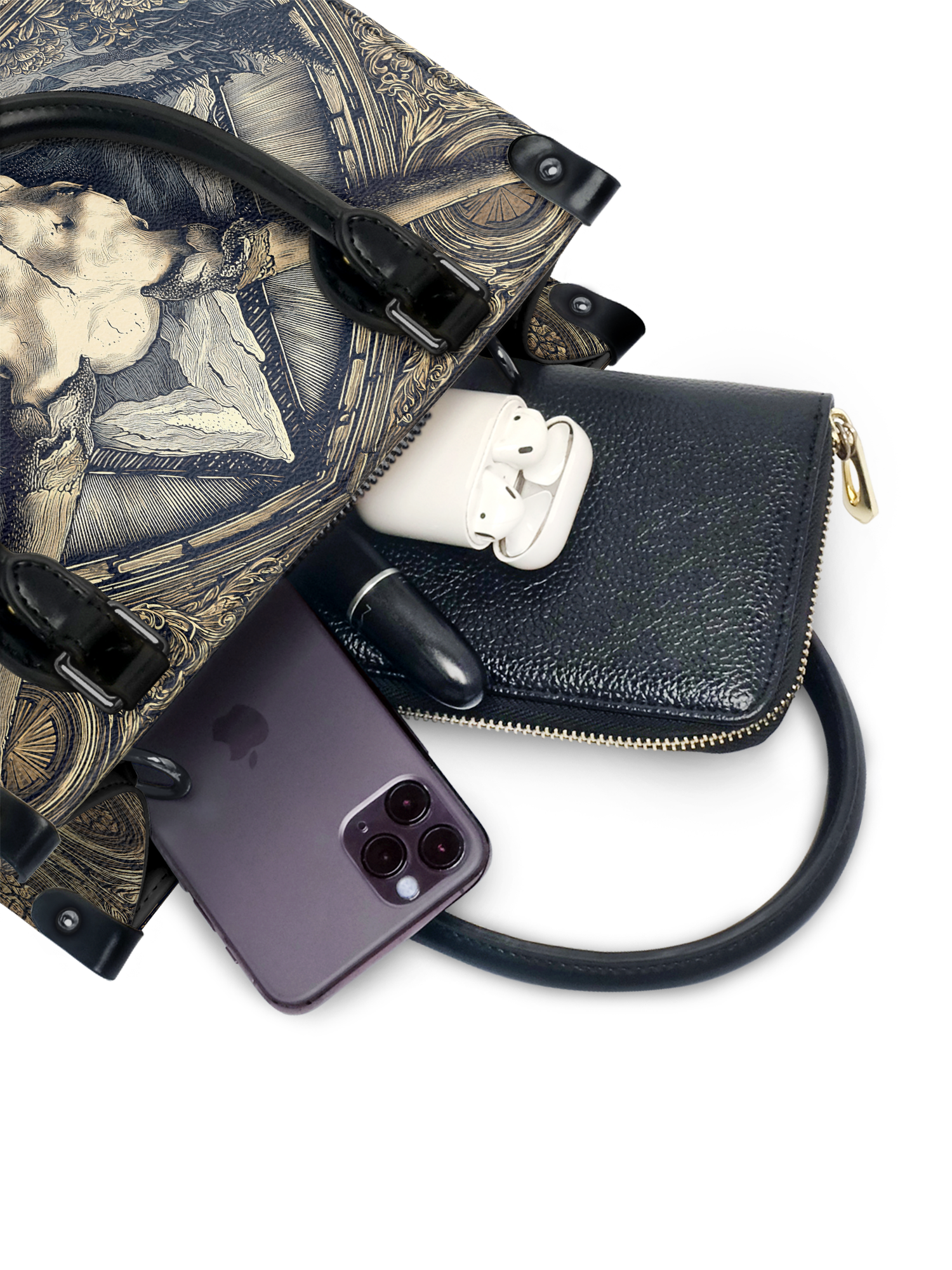"Altarhorn" - Black Interior - Small Leather Handbag