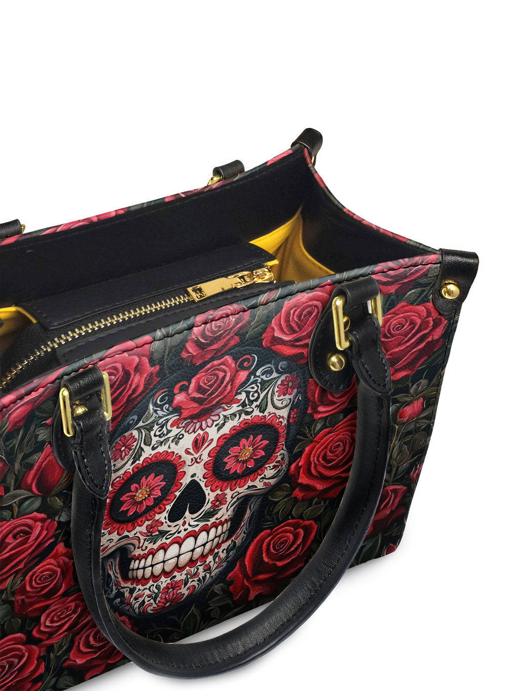 "La Roja" - Yellow Interior - Small Leather Handbag