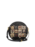 "Blacklitany" Circle Crossbody Bag