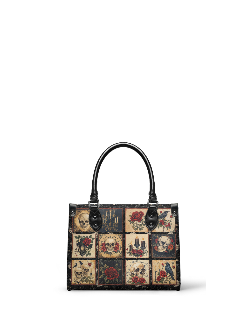 "Blacklitany" - Black Interior - Small Leather Handbag