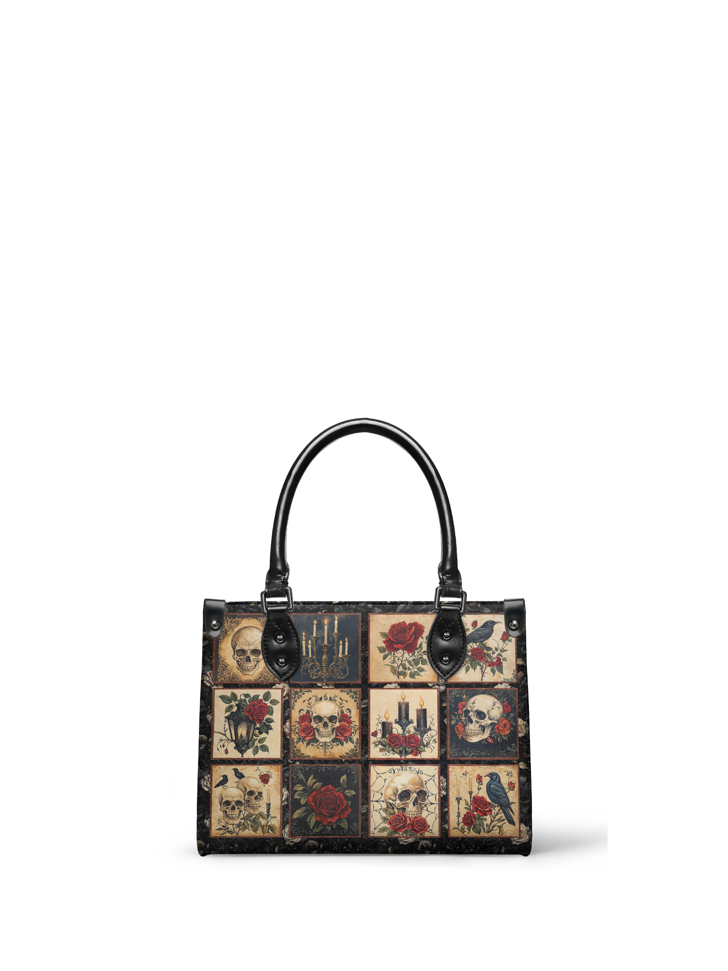 "Blacklitany" - Black Interior - Small Leather Handbag