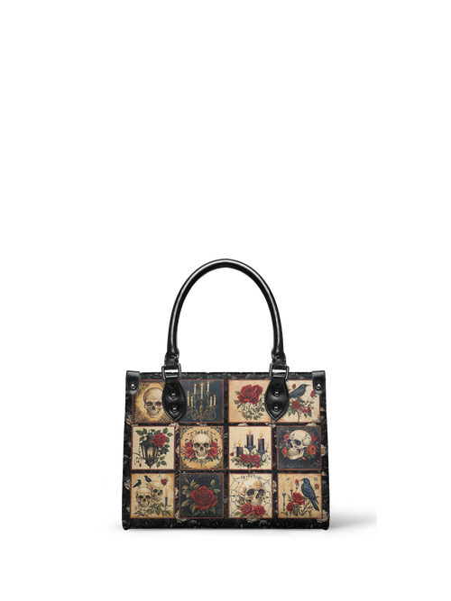 "Blacklitany" - Black Interior - Small Leather Handbag