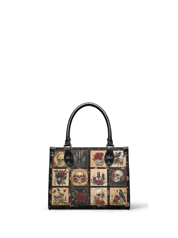 "Blacklitany" - Black Interior - Small Leather Handbag