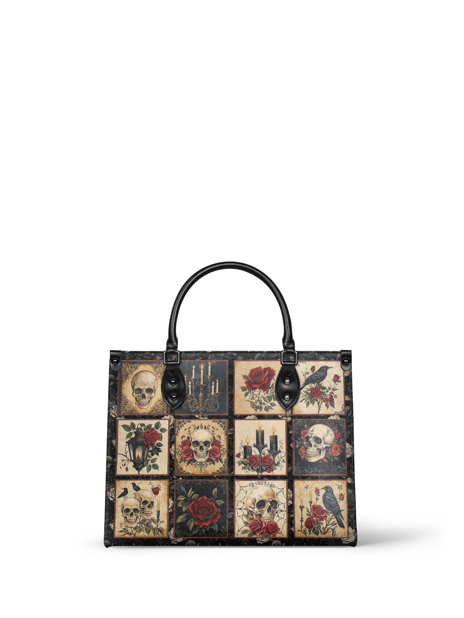 "Blacklitany" - Black Interior - Leather Handbag