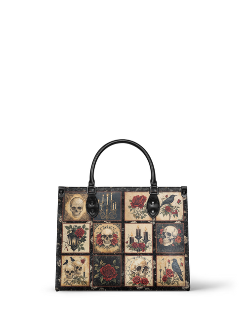 "Blacklitany" - Black Interior - Leather Handbag