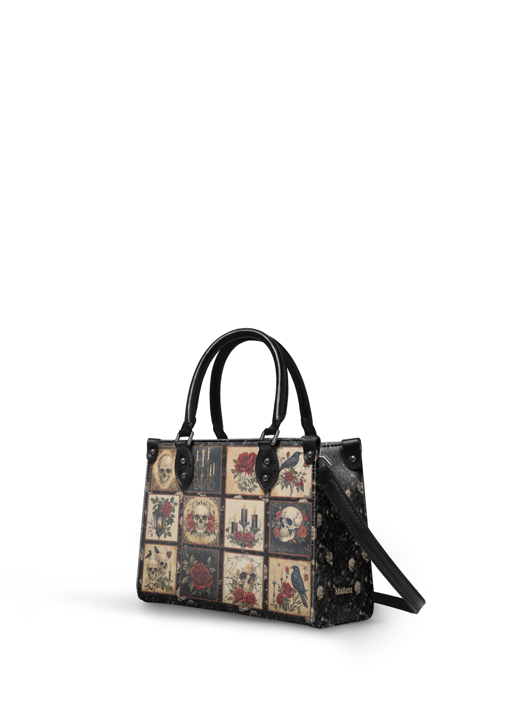 "Blacklitany" - Black Interior - Small Leather Handbag