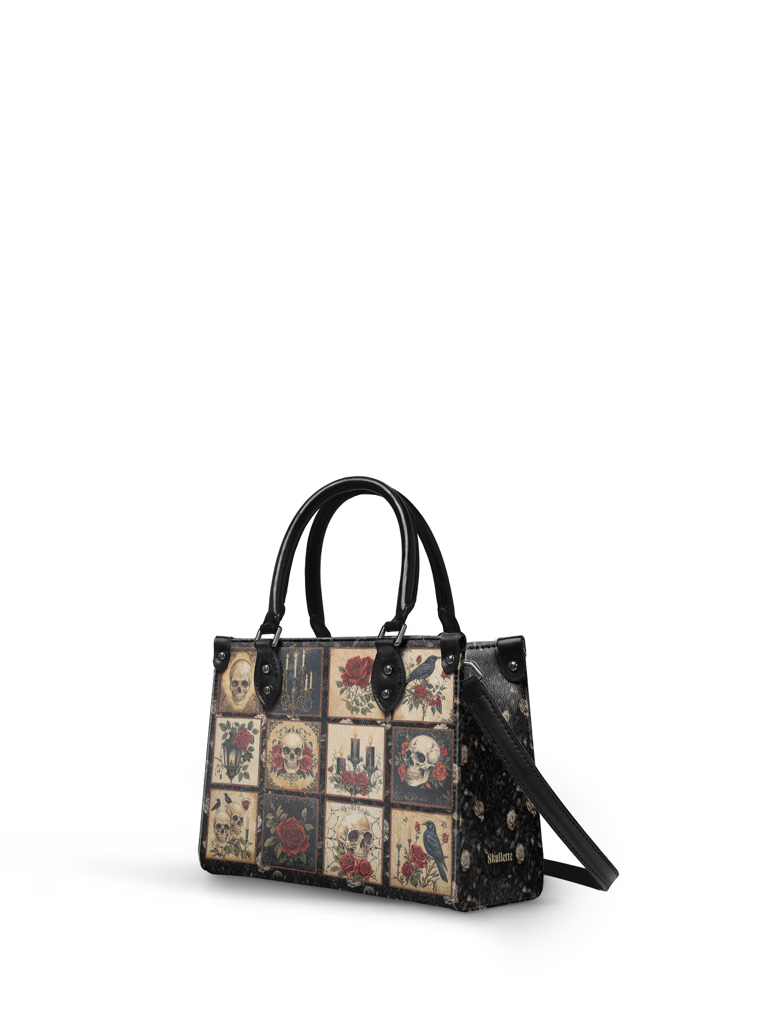 "Blacklitany" - Black Interior - Small Leather Handbag