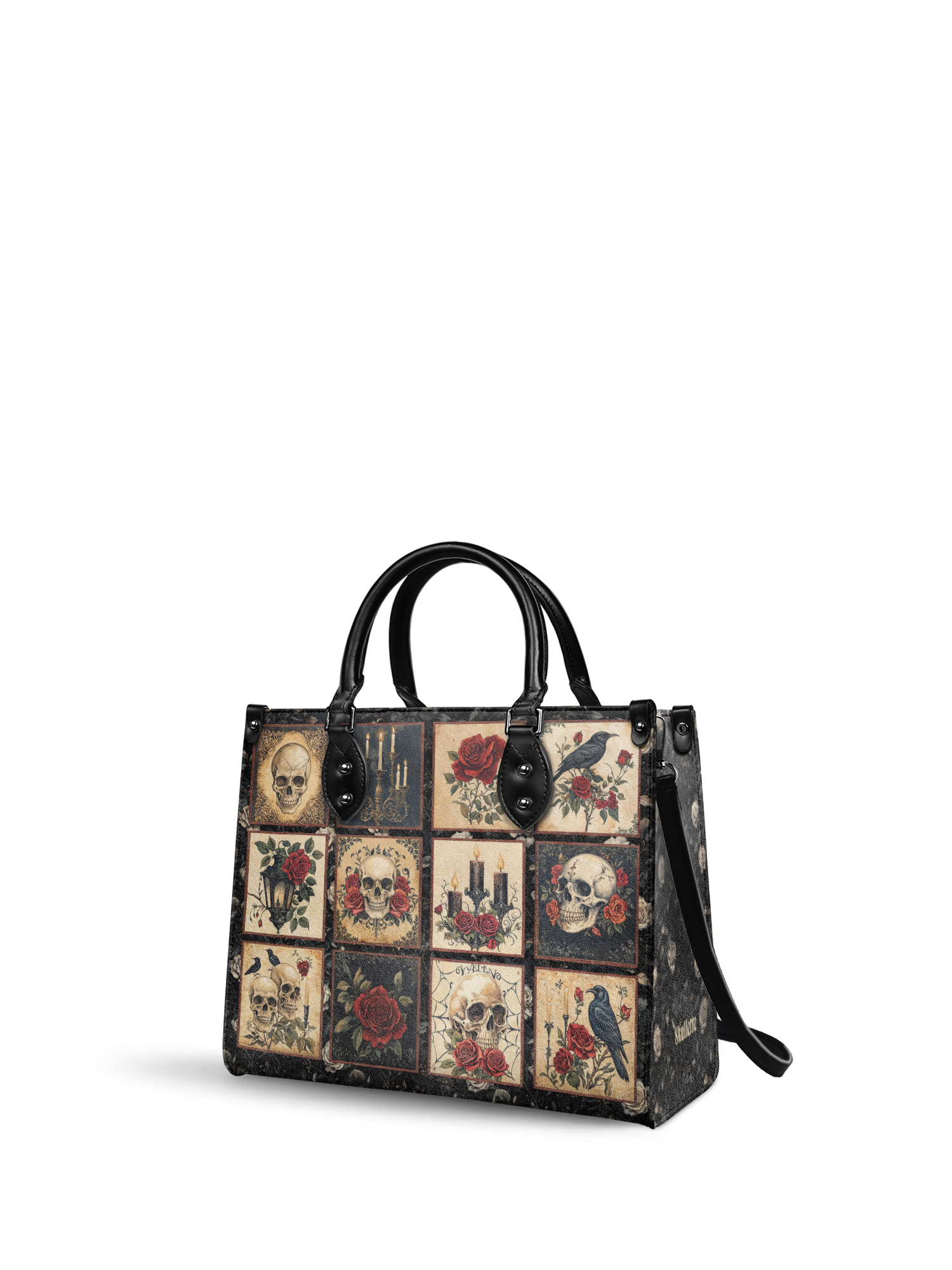 "Blacklitany" - Black Interior - Leather Handbag
