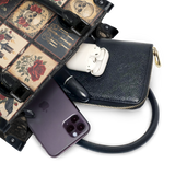 "Blacklitany" - Black Interior - Small Leather Handbag