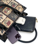 "Blacklitany" - Black Interior - Small Leather Handbag