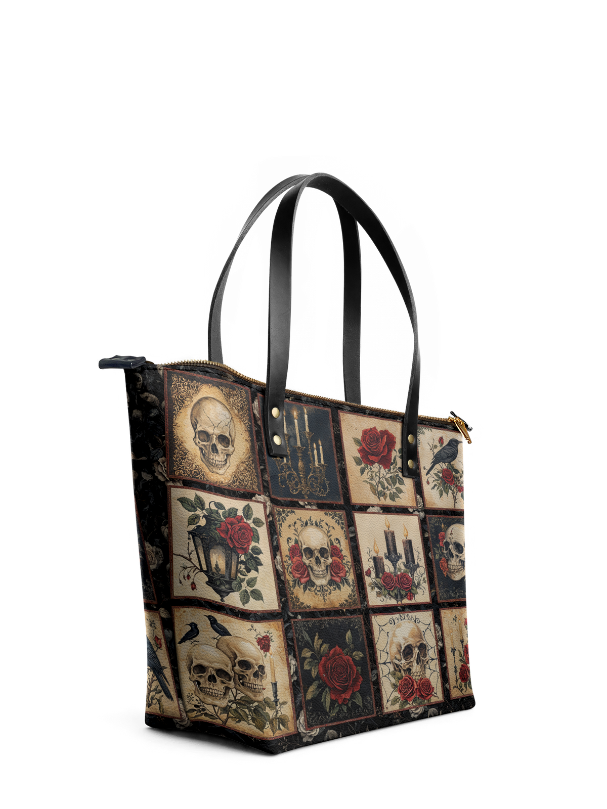 "Blacklitany" Leather Tote Bag SPOOKY DEAL