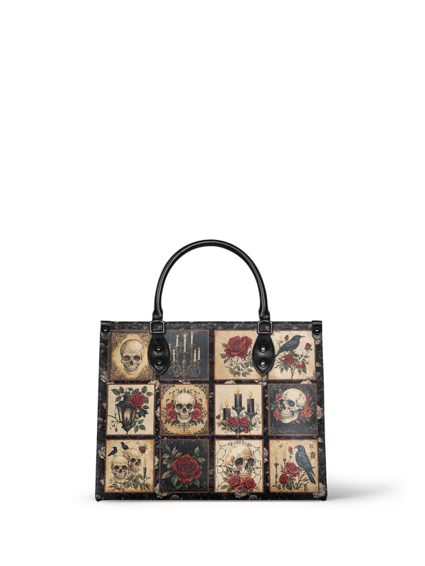 "Blacklitany" - Red Interior - Leather Handbag