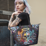 In My Next Life I Want To Be The Karma Fairy HTRZ19127742HF Leather Tote Bag