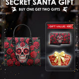 "La Roja" - Black Interior - Leather Handbag Matching SANTA Combo