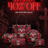 "La Roja" The Signature Trio Bundle (Small Leather Handbag)