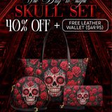 "La Roja" The Essentials Day-to-Night Skull Set