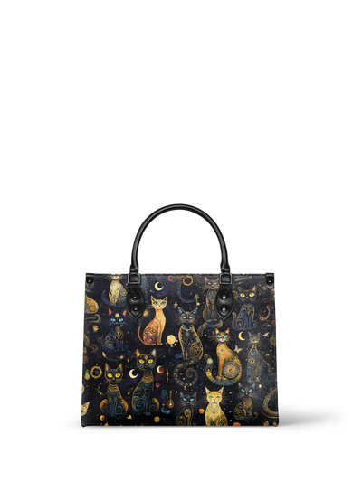 "Lunacat" - Red Interior - Leather Handbag