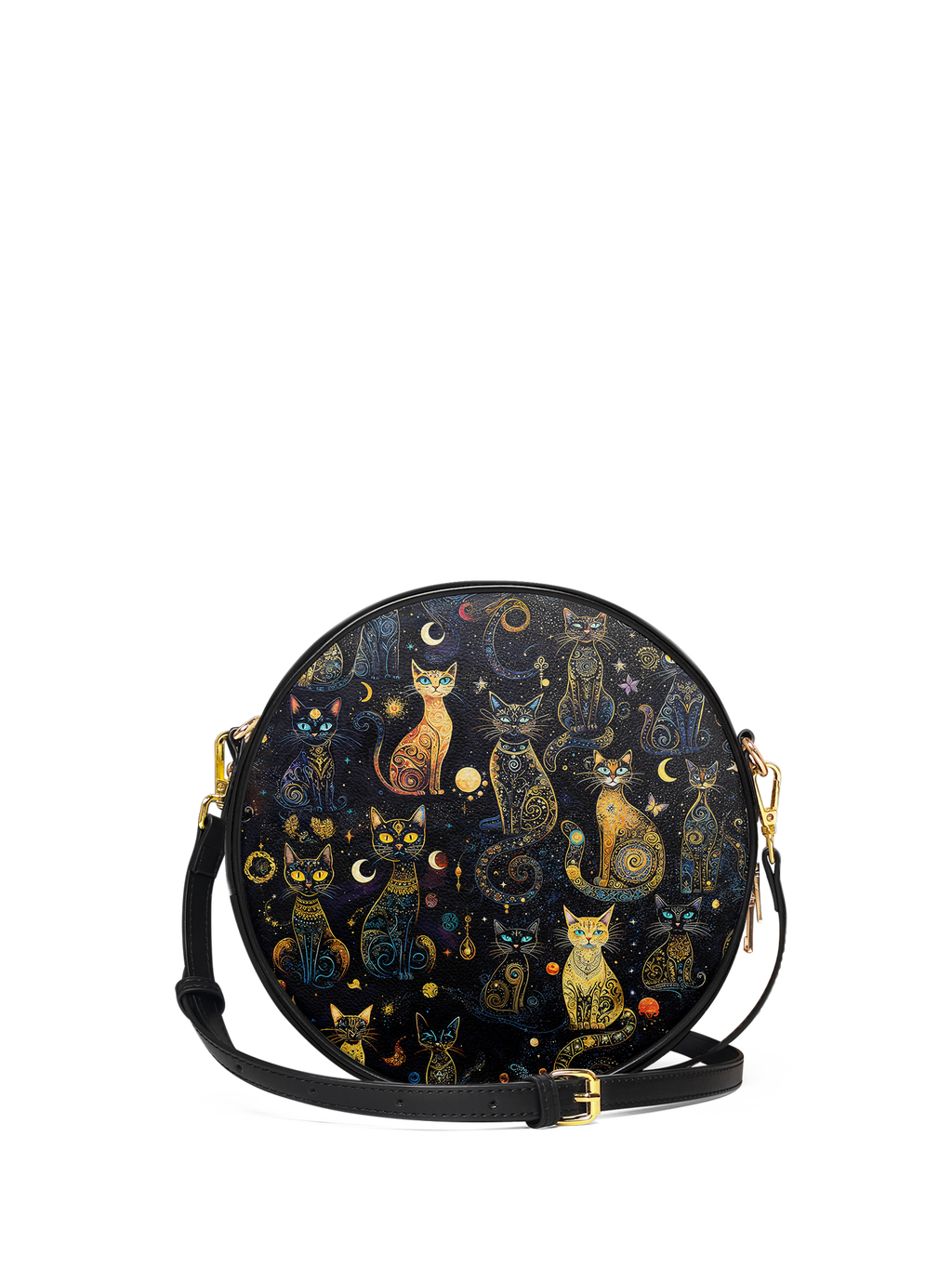 "Lunacat" Circle Crossbody Bag