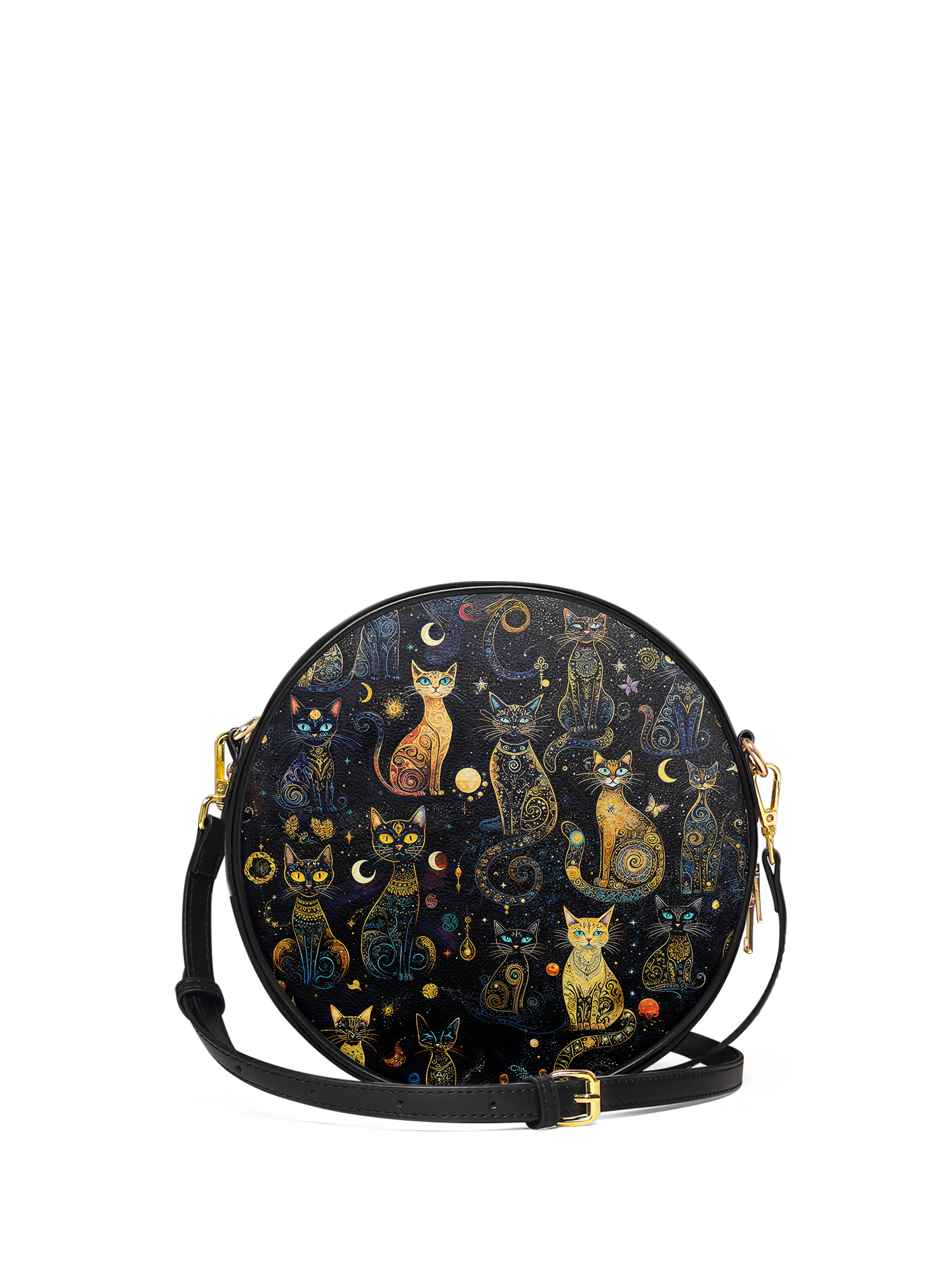 "Lunacat" Circle Crossbody Bag