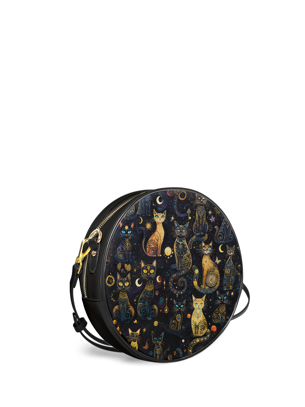 "Lunacat" Circle Crossbody Bag