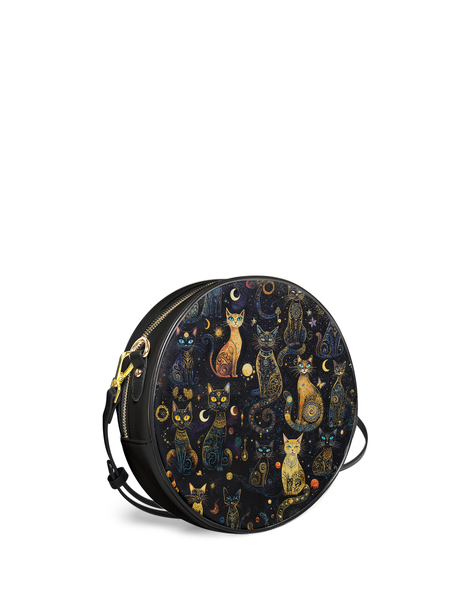 "Lunacat" Circle Crossbody Bag