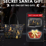"Lunacat" Leather Tote Bag Matching SANTA Combo