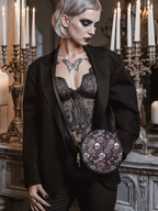 "Noctaflora" Circle Crossbody Bag
