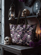 "Noctaflora" Leather Tote Bag