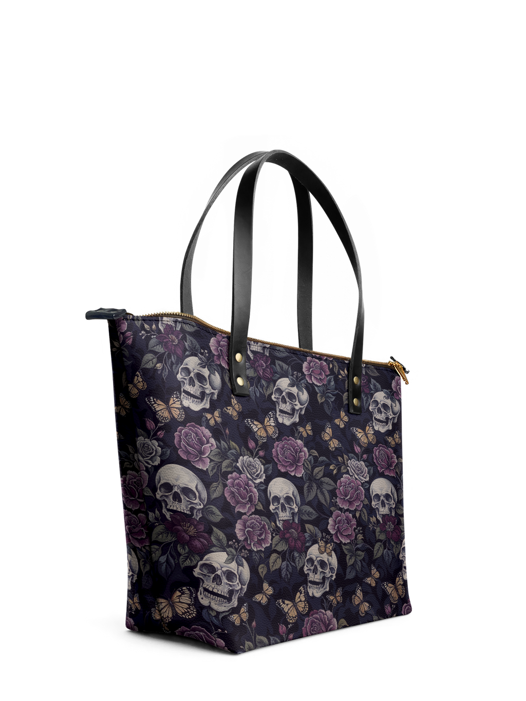 "Noctaflora" Leather Tote Bag