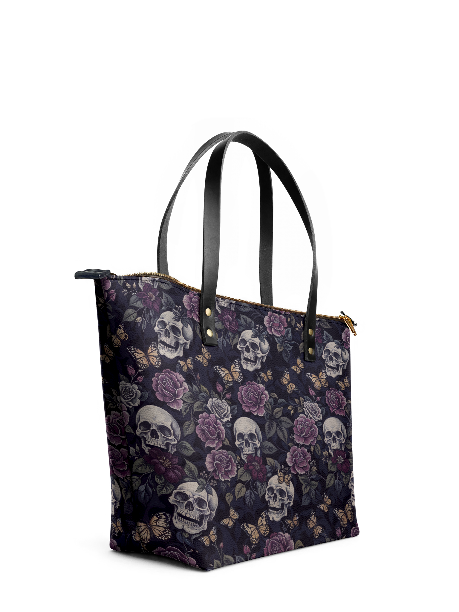 "Noctaflora" Leather Tote Bag