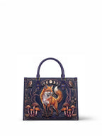 "Foxglove" Applique Leather Handbag