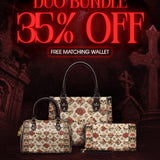 "Mournaire" The Signature Duo Bundle (Small Leather Handbag)