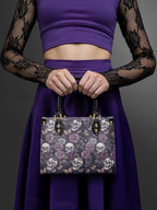 "Noctaflora" - Yellow Interior - Small Leather Handbag