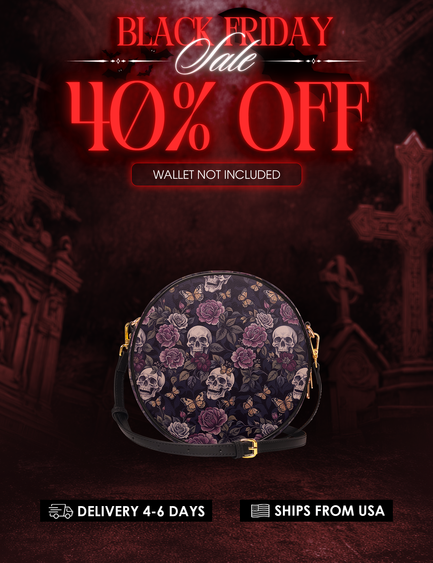 "Noctaflora" Circle Crossbody Bag Deal