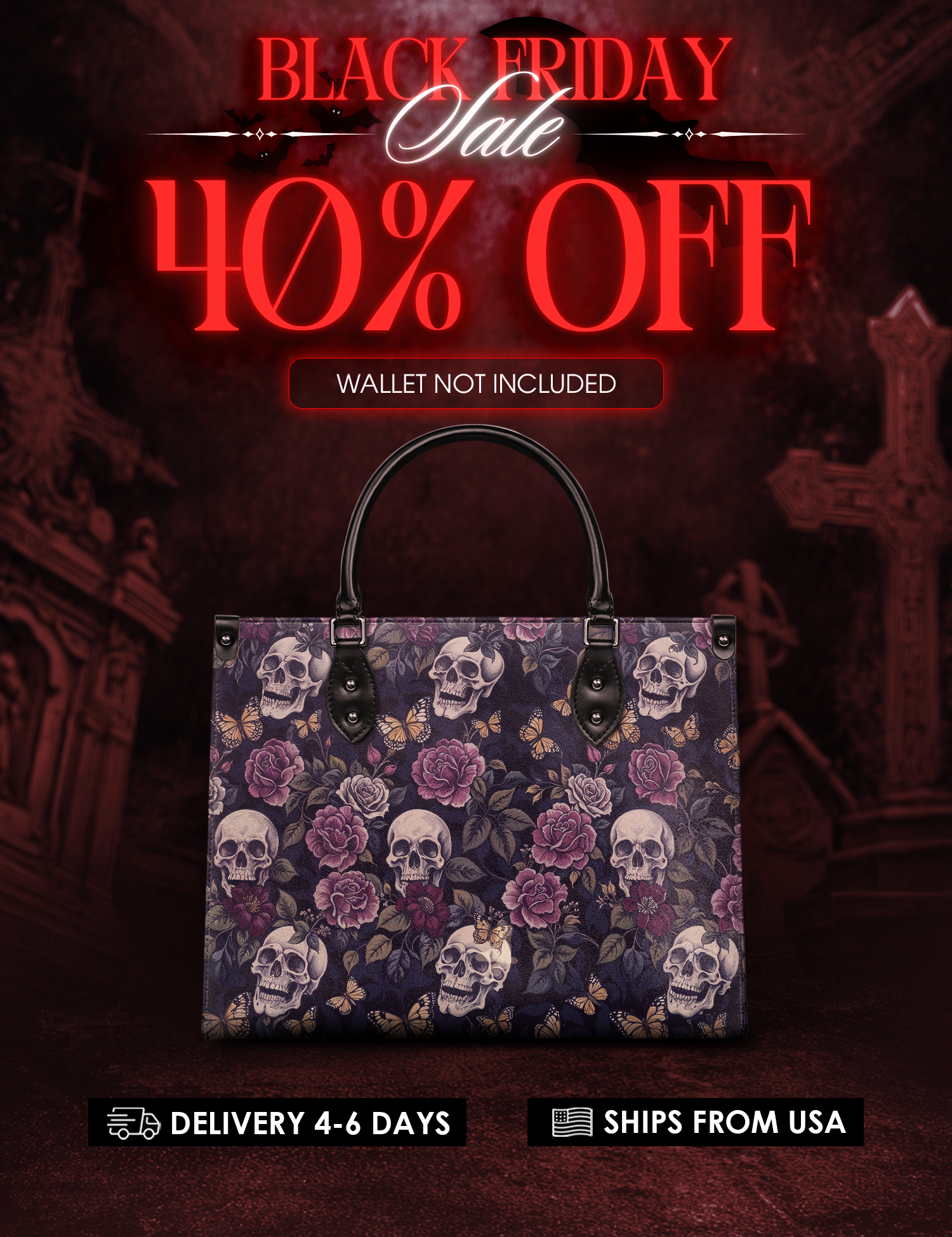 "Noctaflora" Leather Handbag Deal