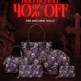 "Noctaflora" The Signature Trio Bundle (Small Leather Handbag)