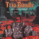 "Noctaflora" The Signature Trio Bundle (Small Leather Handbag)