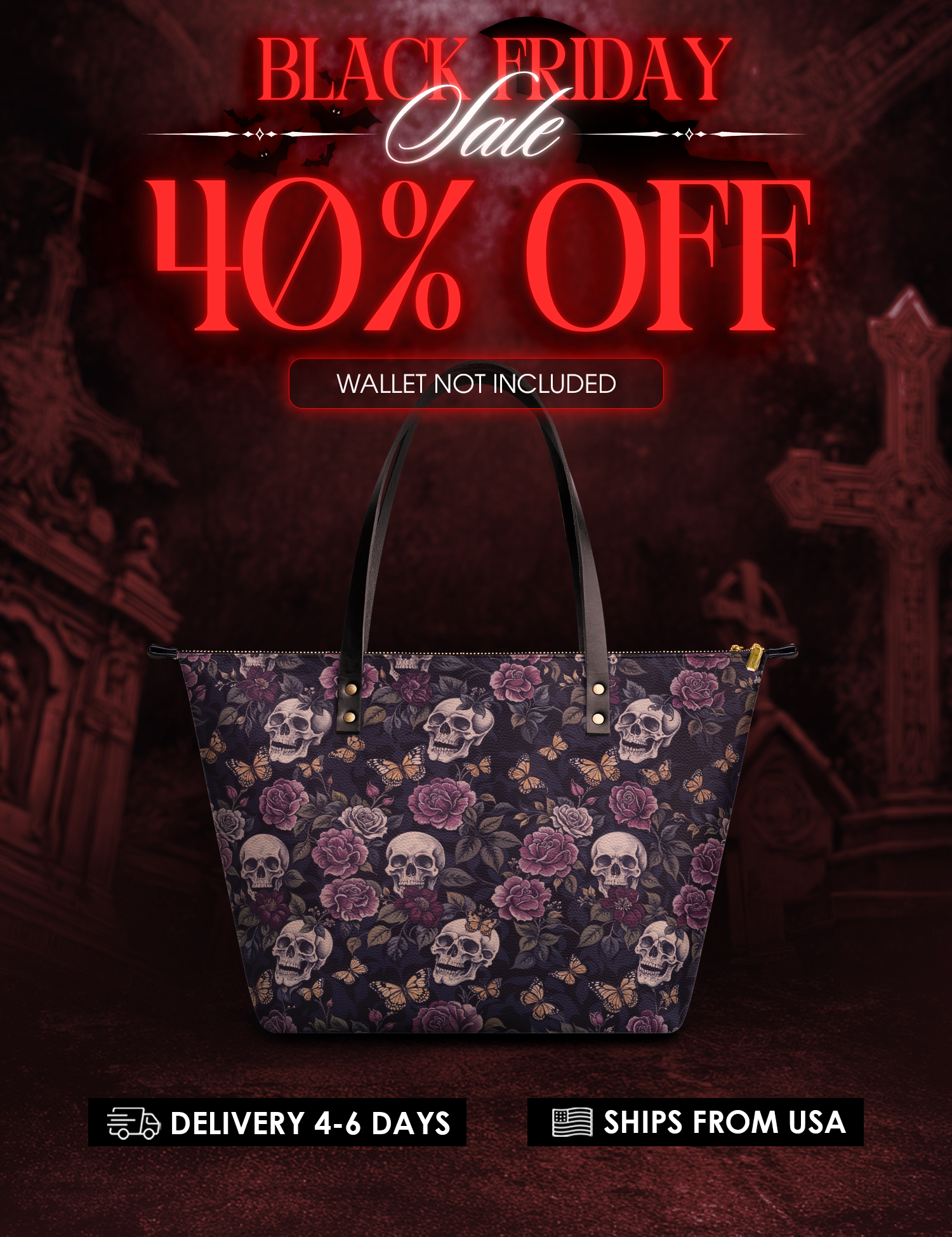 "Noctaflora" Leather Tote Bag Deal
