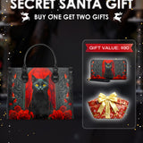 "Nyxrose" - Black Interior - Leather Handbag Matching SANTA Combo