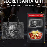 "Obscuria" - Black Interior - Leather Handbag Matching SANTA Combo