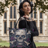 Purple Chained Skull HTRZ19123578HR Leather Tote Bag