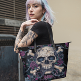 Purple Chained Skull HTRZ19123578HR Leather Tote Bag