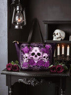 "Bloodrose" Poison Plum Leather Tote Bag