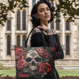 Red Chained Skull HTRZ19122067GD Leather Tote Bag