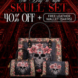 "Roselace" The Day-to-Night Skull Set