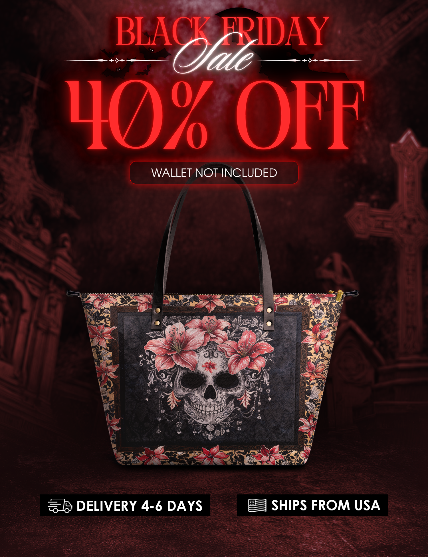 "Roselace" Leather Tote Bag Deal