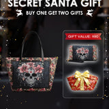 "Roselace" Leather Tote Bag Matching SANTA Combo
